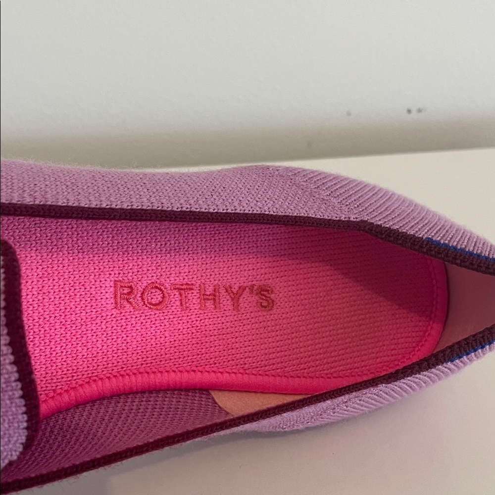 Rothy's Lavender Knit Loafers with Burgundy Tassels size 8 - Picture 4 of 10